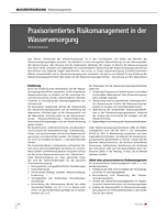 Praxisorientiertes Risikomanagement in der Wasserversorgung