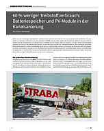 60 % weniger Treibstoffverbrauch: Batteriespeicher und PV-Module in der Kanalsanierung