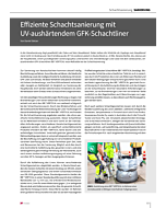 Effiziente Schachtsanierung mit UV-aushärtendem GFK-Schachtliner