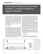 Leckortung im Trinkwasserrohrnetz mittels Korrelation – Schallgeschwindigkeit als mögliche Fehlerquelle