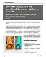 Rohrsysteme aus gefülltem und ungefülltem Polypropylen im Labor- und Praxistest