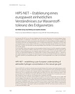 HIPS-NET – Etablierung eines europaweit einheitlichen Verständnisses zur Wasserstofftoleranz des Erdgasnetzes