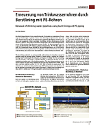 Erneuerung von Trinkwasserrohren durch Berstlining mit PE-Rohren