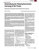 Anwendung der Polarisationsstrommessung in der Praxis