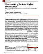 Die Auswirkung des kathodischen Schutzniveaus