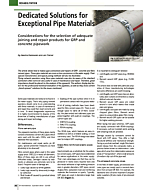 Dedicated Solutions for Exceptional Pipe Materials - Considerations for the selection of adequate joining and repair products for GRP and concrete pipework