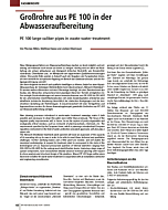 Großrohre aus PE 100 in der Abwasseraufbereitung