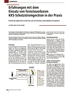 Erfahrungen mit dem Einsatz von fernsteuerbaren KKS-Schutzstromgeräten in der Praxis
