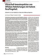 Ultraschall-Inneninspektion von Offshore-Rohrleitungen mit hohem Paraffingehalt