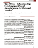 Close-Fit-Liner - Verfahrensbedingte Beeinflussung der Werkstoffeigenschaften und des Rohrlangzeitverhaltens