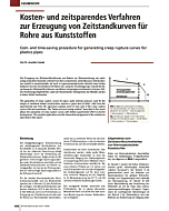 Kosten- und zeitsparendes Verfahren zur Erzeugung von Zeitstandkurven für Rohre aus Kunst-stoffen