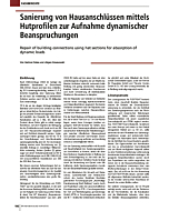 Sanierung von Hausanschlüssen mittels Hutprofilen zur Aufnahme dynamischer Beanspruchungen