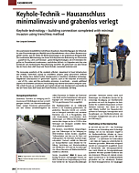 Keyhole-Technik - Hausanschluss minimalinvasiv und grabenlos verlegt