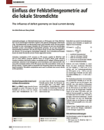 Einfluss der Fehlstellengeometrie auf die lokale Stromdichte