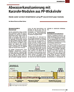 Abwasserkanalsanierung mit Kurzrohr-Modulen aus PP-Wickelrohr
