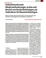 Sicherheitsrelevante Mindestanforderungen an Bau und Betrieb von Druckrohrleitungen aus Stahlrohren für Wasserkraftanlagen