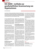 ISO 26000 - Leitfaden zur gesellschaftlichen Verantwortung von Organisationen