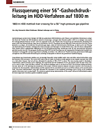 Flussquerung einer 56"-Gashochdruckleitung im HDD-Verfahren auf 1800 m
