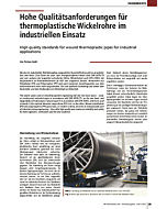 Hohe Qualitätsanforderungen für thermoplastische Wickelrohre im industriellen Einsatz