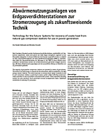Abwärmenutzungsanlagen von Erdgasverdichterstationen zur Stromerzeugung als zukunftsweisende Technik