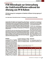 FTIR-Mikroskopie zur Untersuchung der Stabilisatordiffusion während der Alterung von PP-R-Rohren