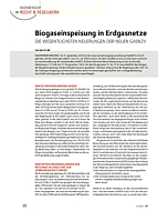 Biogaseinspeisung in Erdgasnetze