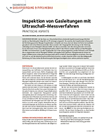 Inspektion von Gasleitungen mit Ultraschall-Messverfahren