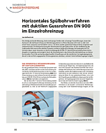 Horizontales Spülbohrverfahren mit duktilen Gussrohren DN 900 im Einzelrohreinzug