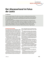 Der Abwasserkanal im Fokus der Justiz