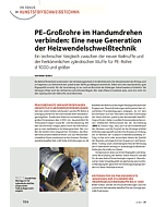 PE-Großrohre im Handumdrehen verbinden: Eine neue Generation der Heizwendelschweißtechnik