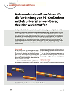 Heizwendelschweißverfahren für die Verbindung von PE-Großrohren mittels universal anwendbarer, flexibler Wickelmuffen