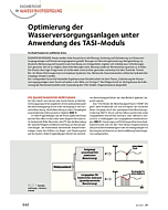 Optimierung der Wasserversorgungsanlagen unter Anwendung des TASI-Moduls
