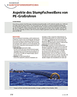 Aspekte des Stumpfschweißens von PE-Großrohren