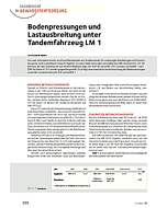 Bodenpressungen und Lastausbreitung unter Tandemfahrzeug LM 1