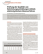 Prüfung der Qualität von Rohrleitungsumhüllungen mittels elektrolytischem Messverfahren