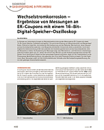 Wechselstromkorrosion - Ergebnisse von Messungen an ER-Coupons mit einem 16-Bit-Digital-Speicher-Oszilloskop