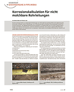 Korrosionskalkulation für nicht molchbare Rohrleitungen
