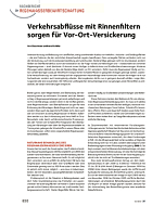 Verkehrsabflüsse mit Rinnenfiltern sorgen für Vor-Ort-Versickerung