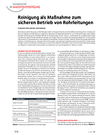 Reinigung als Maßnahme zum sicheren Betrieb von Rohrleitungen