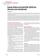 Kanal-Rohrvortrieb DN 2200 im Herzen von Innsbruck