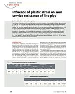 Influence of plastic strain on sour service resistance of line pipe
