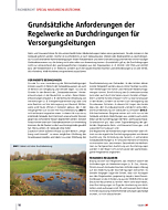 Grundsätzliche Anforderungen der Regelwerke an Durchdringungen für Versorgungsleitungen