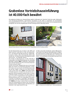 Grabenlose Vortriebshauseinführung ist 40.000-fach bewährt