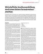 Wirtschaftliche Anschlussverdichtung durch einen kleinen Fernwärmehausanschluss