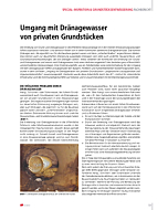 Umgang mit Dränagewasser von privaten Grundstücken