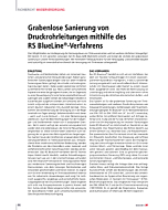 Grabenlose Sanierung von Druckrohrleitungen mithilfe des RS BlueLine®-Verfahrens