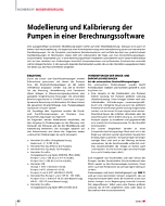 Modellierung und Kalibrierung der Pumpen in einer Berechnungssoftware