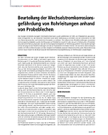 Beurteilung der Wechselstromkorrosionsgefährdung von Rohrleitungen anhand von Probeblechen