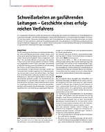Schweißarbeiten an gasführenden Leitungen – Geschichte eines erfolgreichen Verfahrens