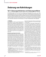 Änderung von Rohrleitungen